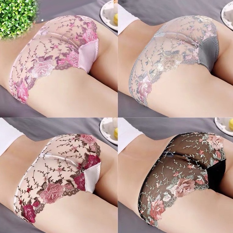 Quần Lót Nữ Ren Thêu Hoa Siêu Xinh 1136