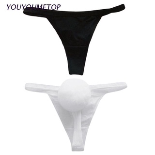 Quần Lót Lọt Khe Bằng Cotton Màu Trơn Lưng Thấp Có Gắn Quả Bông Và Đuôi Thỏ Có Thể Tháo Rời Phong Cách Lolita Cho Nữ