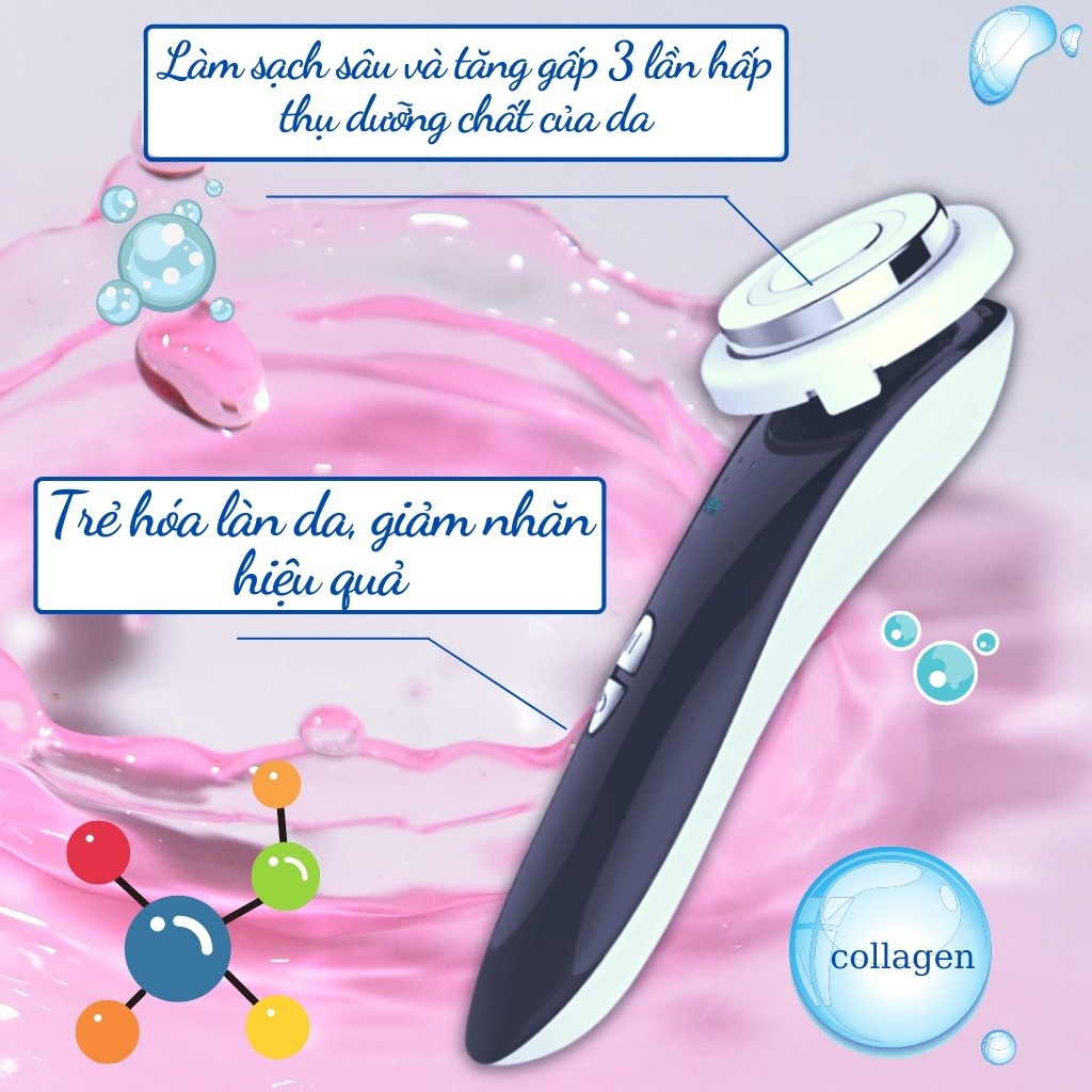 Điện di siêu âm，Mát xa ánh sáng đỏ và xanh lam trẻ hóa da EMS photon