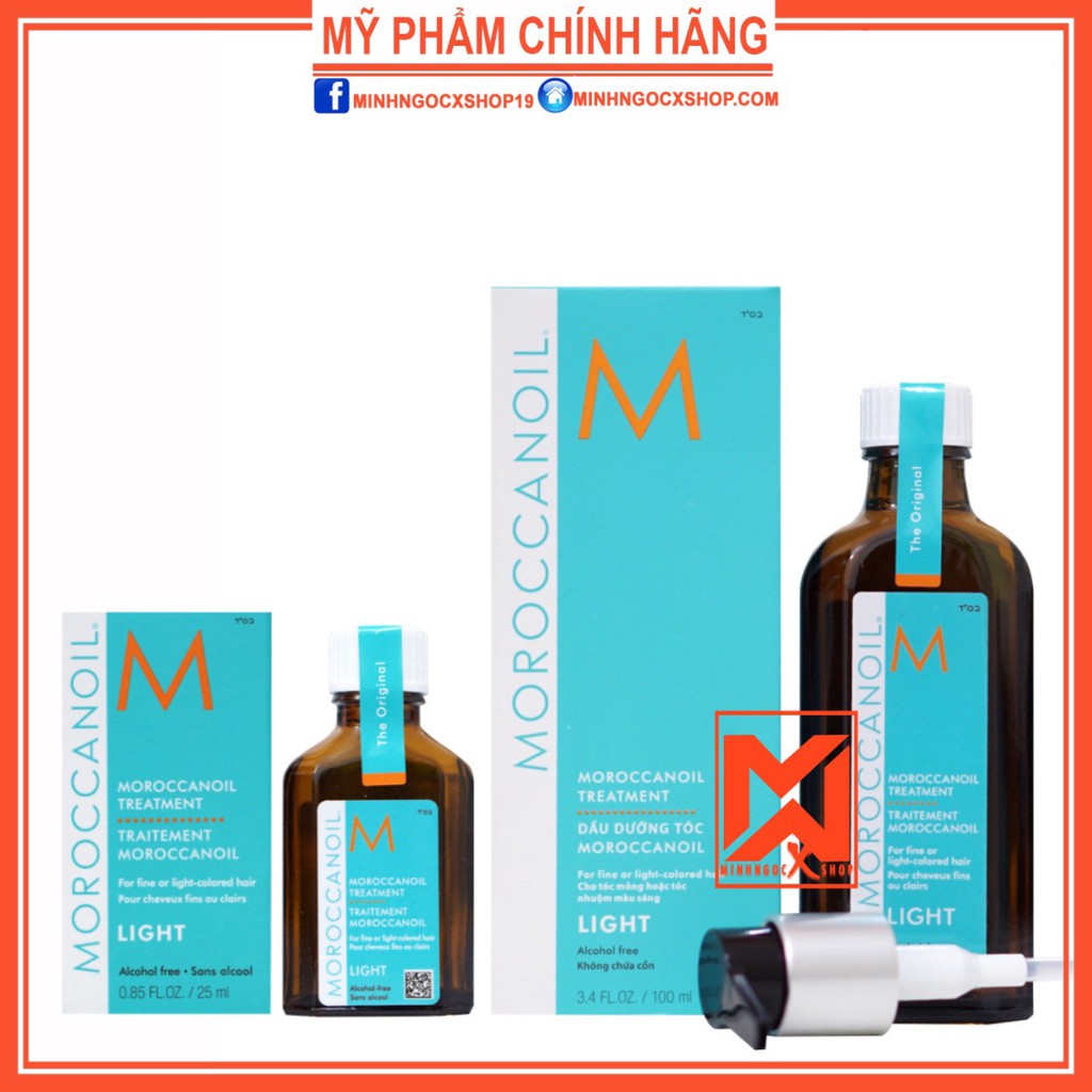 MOROCCANOIL DẦU DƯỠNG TÓC MOROCCANOIL TREATMENT LIGHT 25 - 100 - 200ML CHÍNH HÃNG