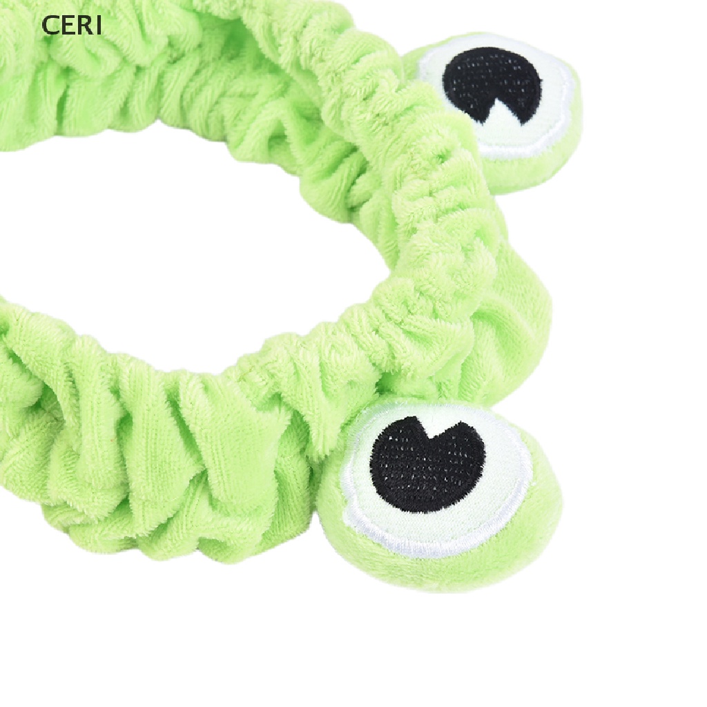 CE Frog Makeup Headband Wide-brimmed Elastic Hairbands Cute Girls Hair Bands RI