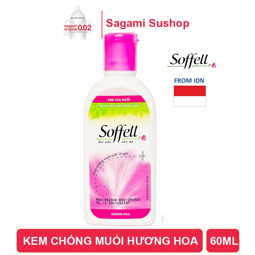 Kem bôi chống muỗi Soffell hương cam và hoa ( 60ml )