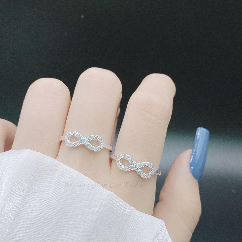 Nhẫn vô cực đính đá MAINOMI biểu tượng của sự vĩnh cửu trường tồn may mắn