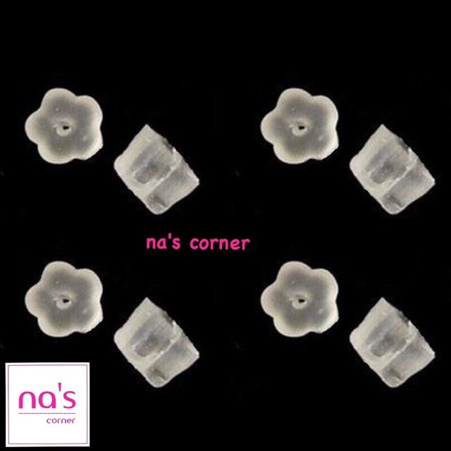 10 chốt bông tai (5 đôi) chốt khoá đuôi khuyên tai hoa tai