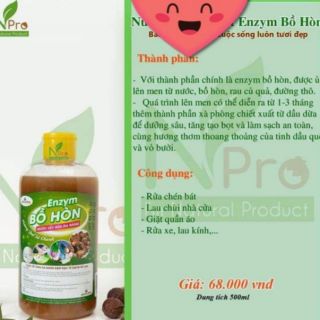 Nước rửa bát enzim bồ hòn đậm đặc