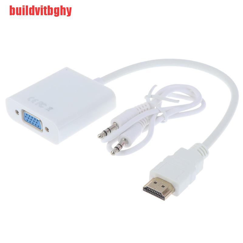 (Mua-Code) Giắc Chuyển Đổi Từ Hdmi Sang Vga + Giắc 3.5 mm Full Hd 1080p