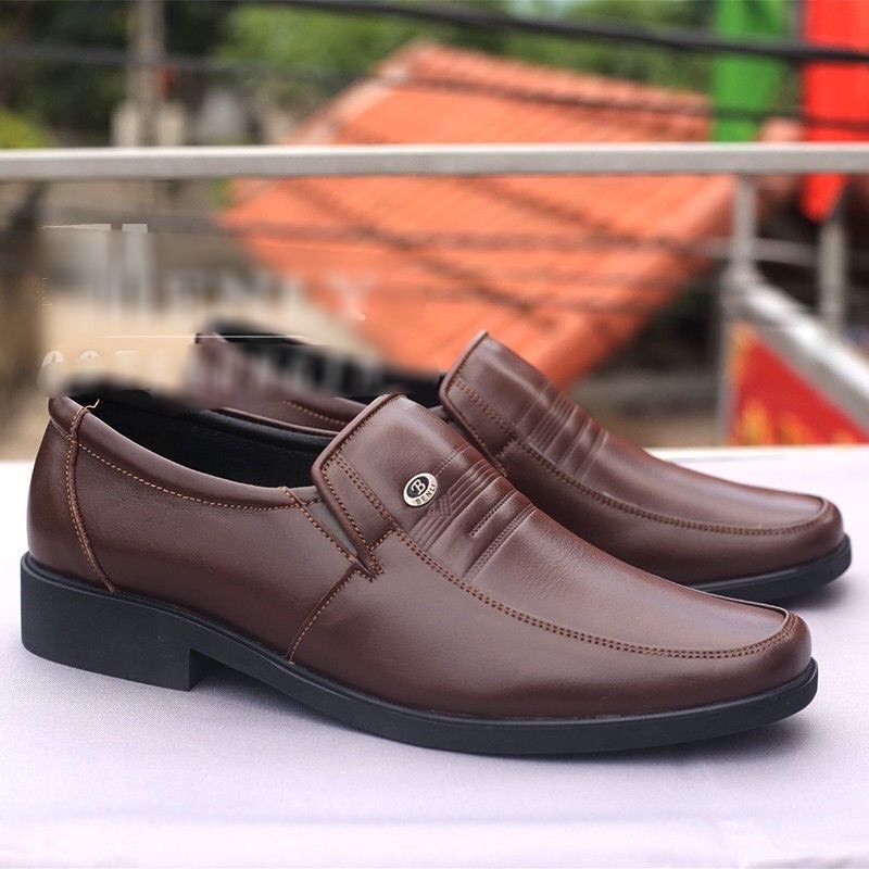 Giày tây nam trung niên cao cấp [ Da thật 100% Kèm Hộp] da bò thật bảo hành vĩnh viễn- có size 44 CHAGO GCS158