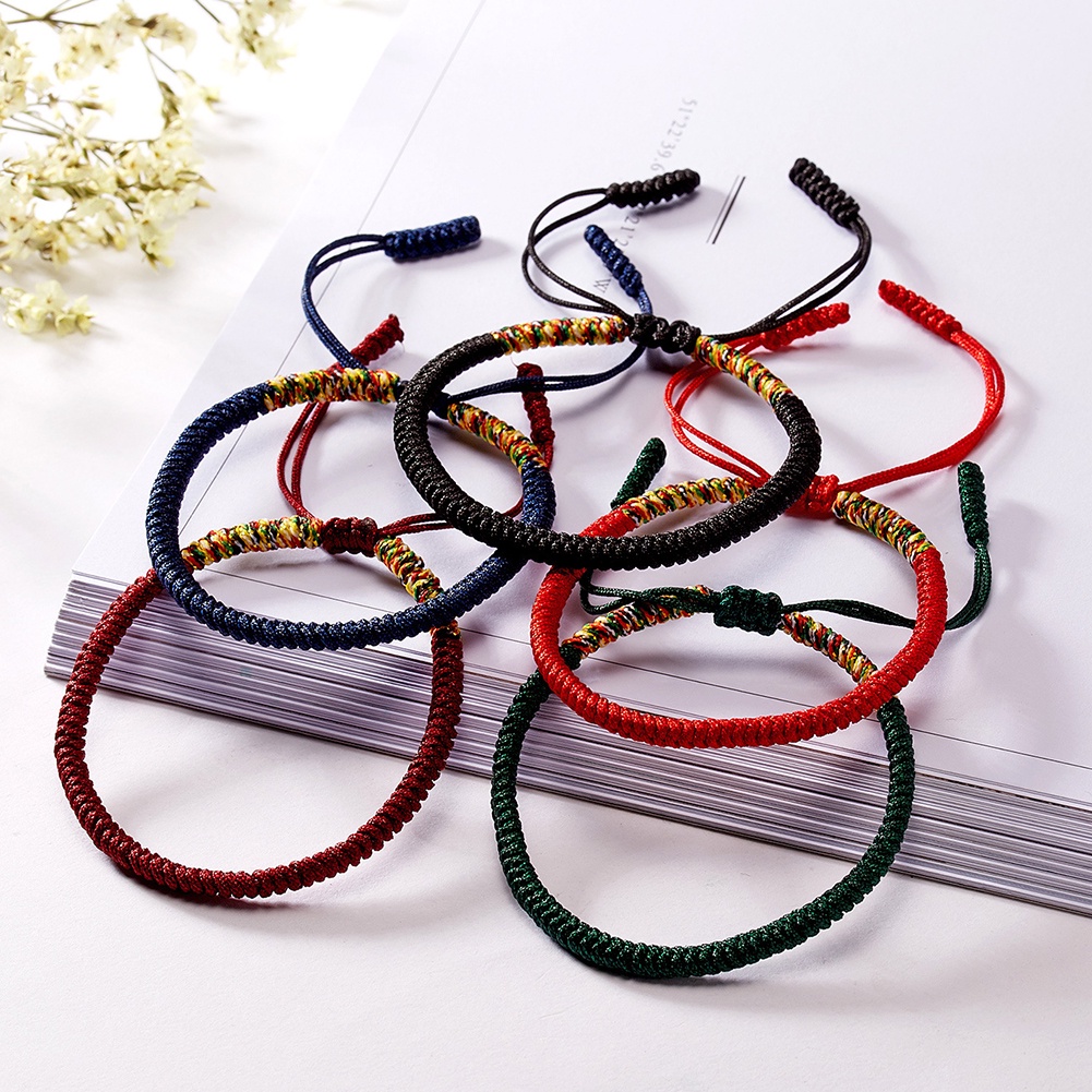 Vòng tay thời trang thắt nút có thể điều chỉnh cho nam nữ