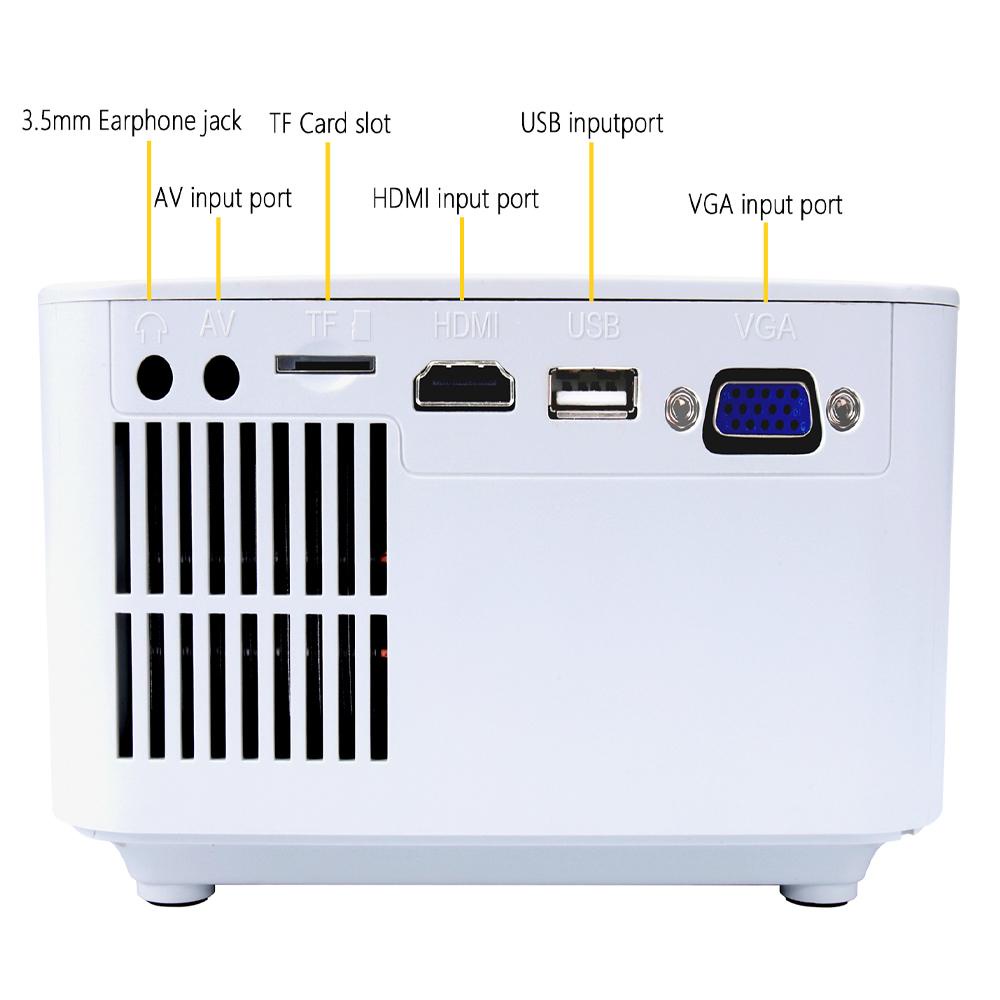 Máy Chiếu Mini Koogold Thông Minh, Sắc nét từng khung hình, Cổng kết nối hỗ trợ VGA, AV, HDMI, USB 2.0, thẻ SD; BH 1 năm