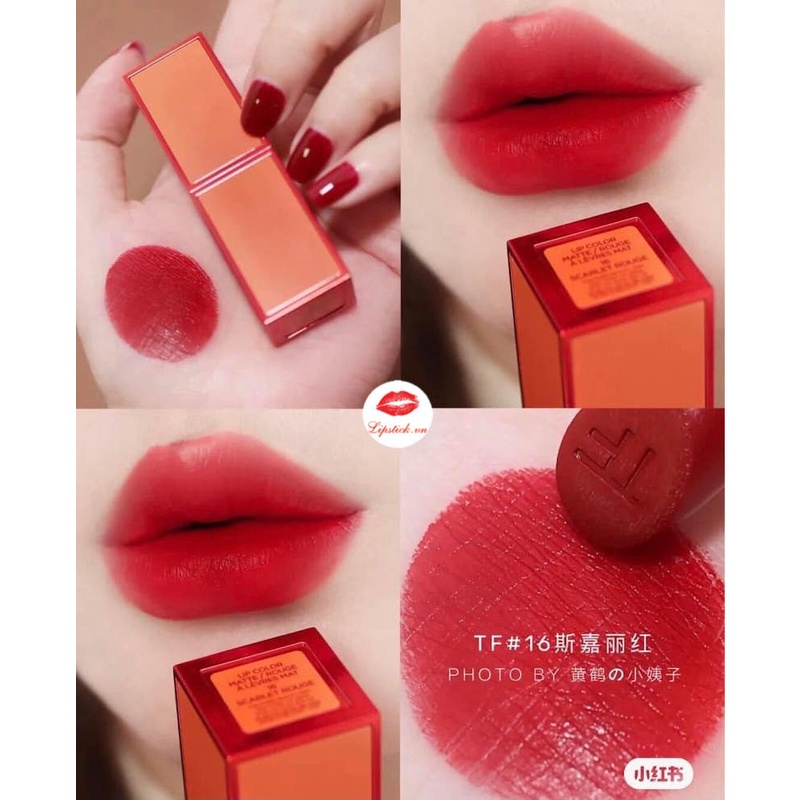 TOMFORD SON PHIÊN BẢN GIỚI HẠN LIMITED VỎ CAM LIP COLOR MATTE ROUGE À LÈVRES MAT 0122