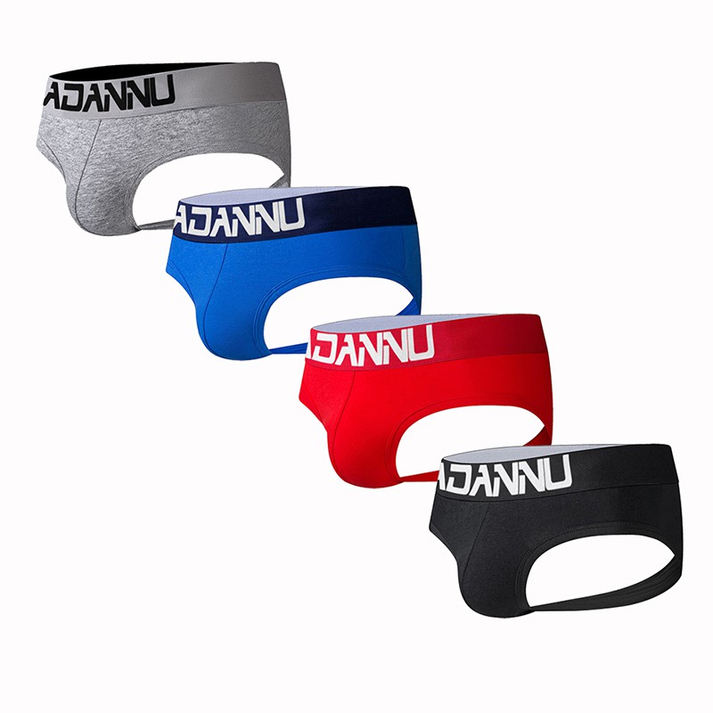 Quần lót cotton hở đáy thoáng khí gợi cảm dành cho nam Ad103