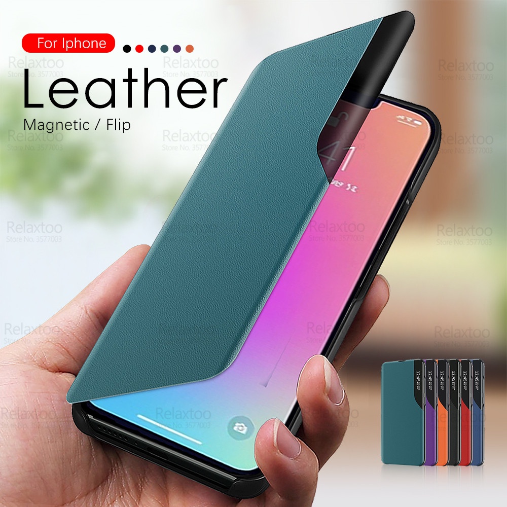 Bao da điện thoại nắp lật hít nam châm thông minh chống sốc cho Iphone 13 Pro Max 13 Mini Aphone Aifone I Phone 13Pro