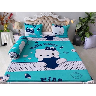 Bộ drap thun Hàn Quốc mẫu hello kitty siêu đẹp