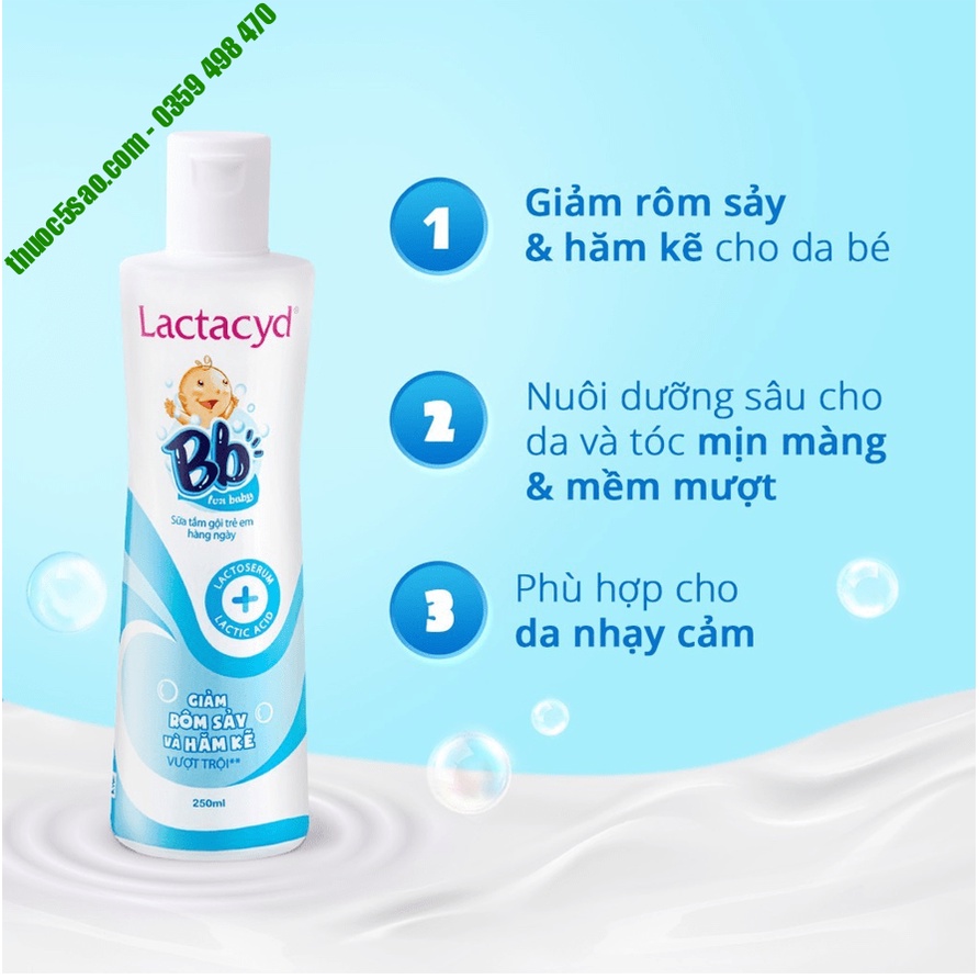 Sữa tắm gội Lactacyd Milky Cho Bé An Toàn 500ml/200ml Đủ Loại