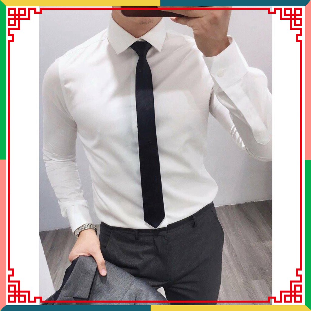 Áo sơ mi nam trắng ⚡ Cao Cấp ⚡ Chất Cotton lịch lãm sang trọng AH4150 [Thời trang nam] | BigBuy360 - bigbuy360.vn