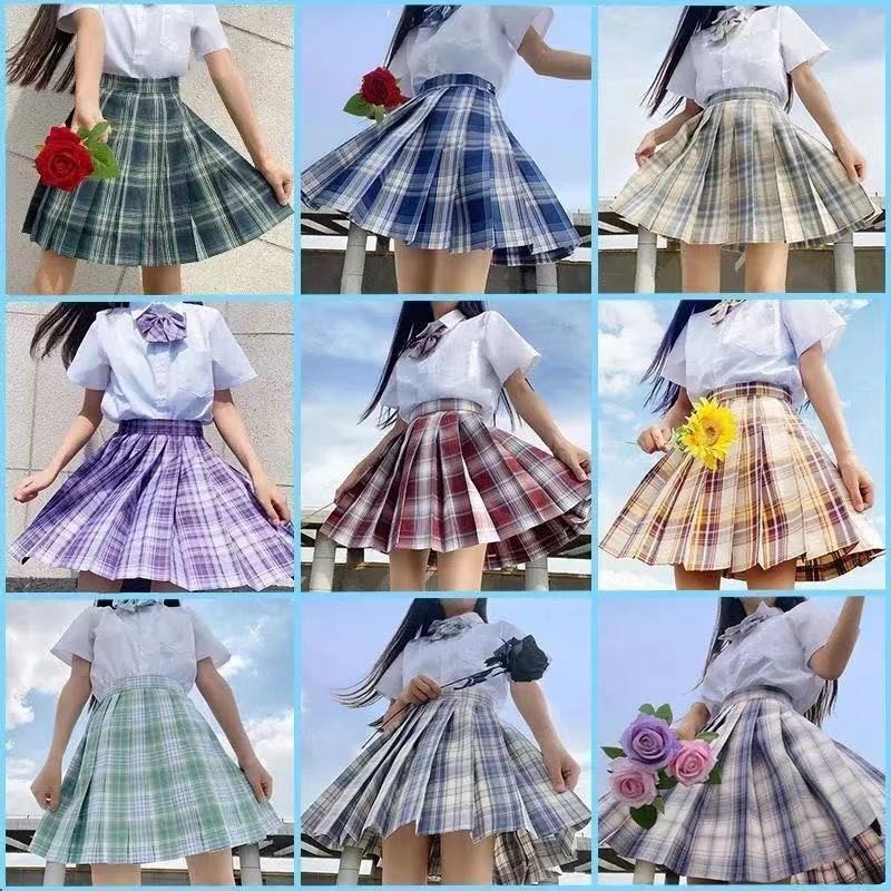 ☏Váy lưới JK chính thống chính hãng của trường đại học Nhật Bản, bộ đồ đồng phục của học sinh thương hiệu trung bình jk,