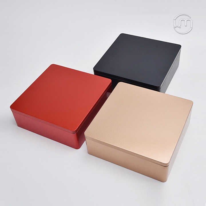 22*22*8cm- Hộp thiếc vuông cỡ lỡn đựng cookies, bộ mỹ phẩm, quà tặng cao cấp,...
