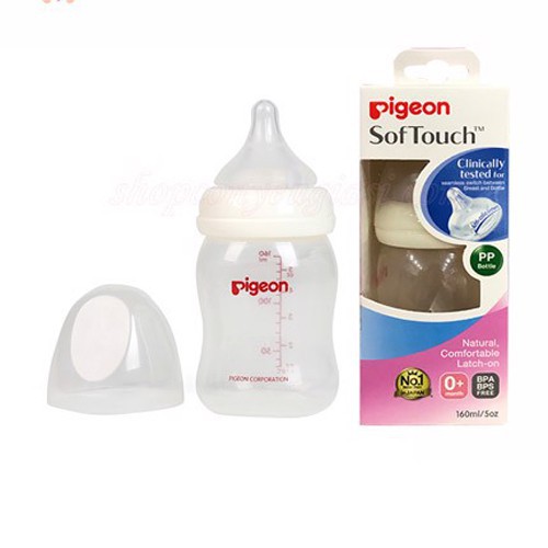 💖💖Bình sữa pigeon PP Plus cổ rộng 160ml/ 240ml cho bé