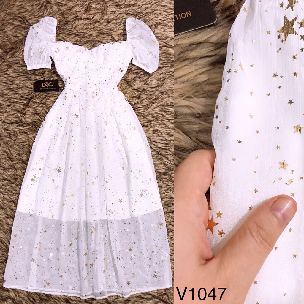 [ xả kho ] MiD Đầm maxi trắng V1047 Mie Design ảnh thật