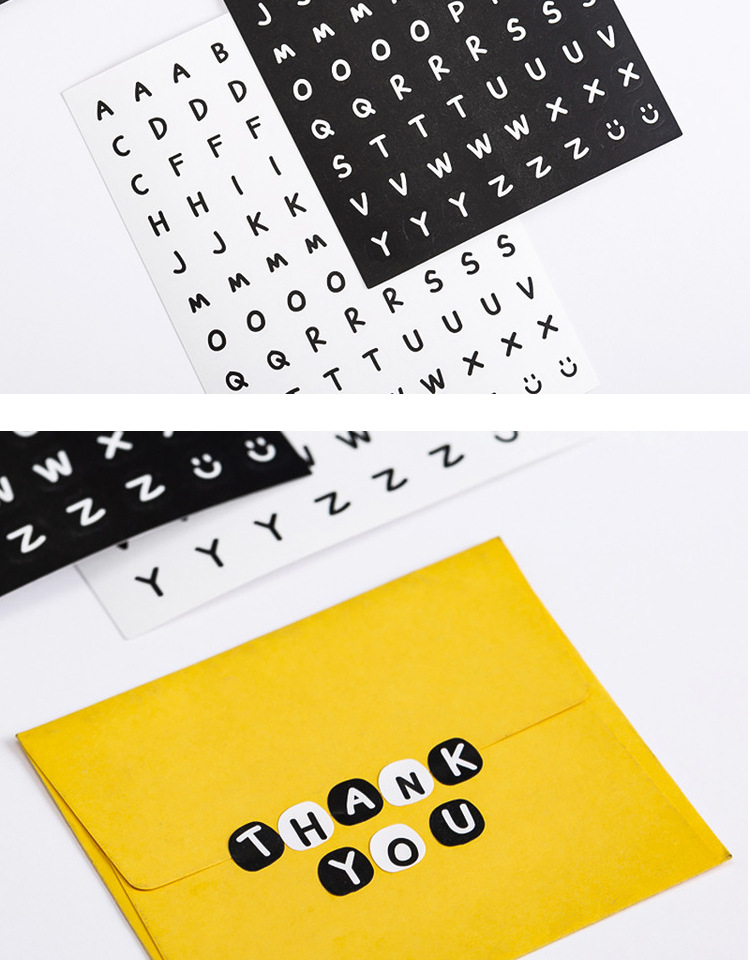 Nhãn Dán Trang Trí Hình Chữ Cái Tiếng Anh