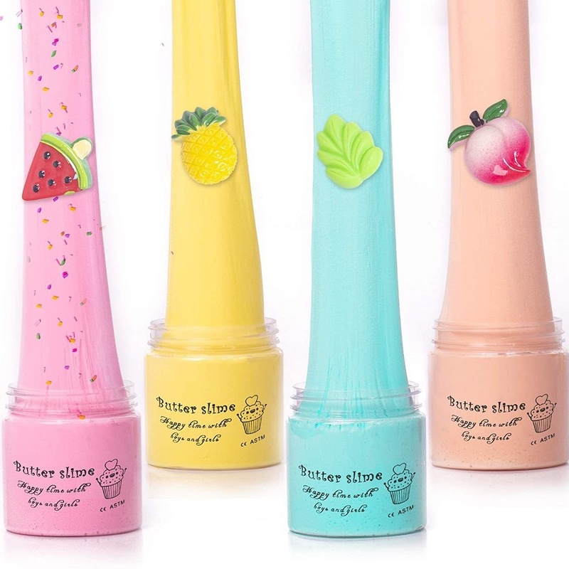 Bộ Đồ Chơi Slime Mềm Co Giãn Không Dính Có Mùi Hương Trái Cây 70ML DIY