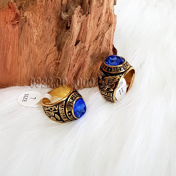 Nhẫn nam, nhẫn mỹ inox khắc hình đại bàng.