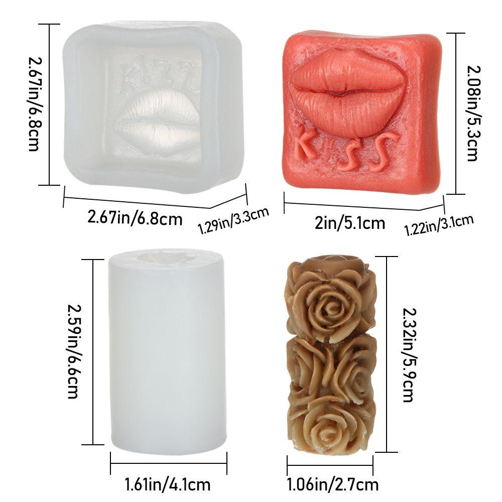 .Khuôn Silicone Làm Nến Thủ Công DIY Hình Trái Tim