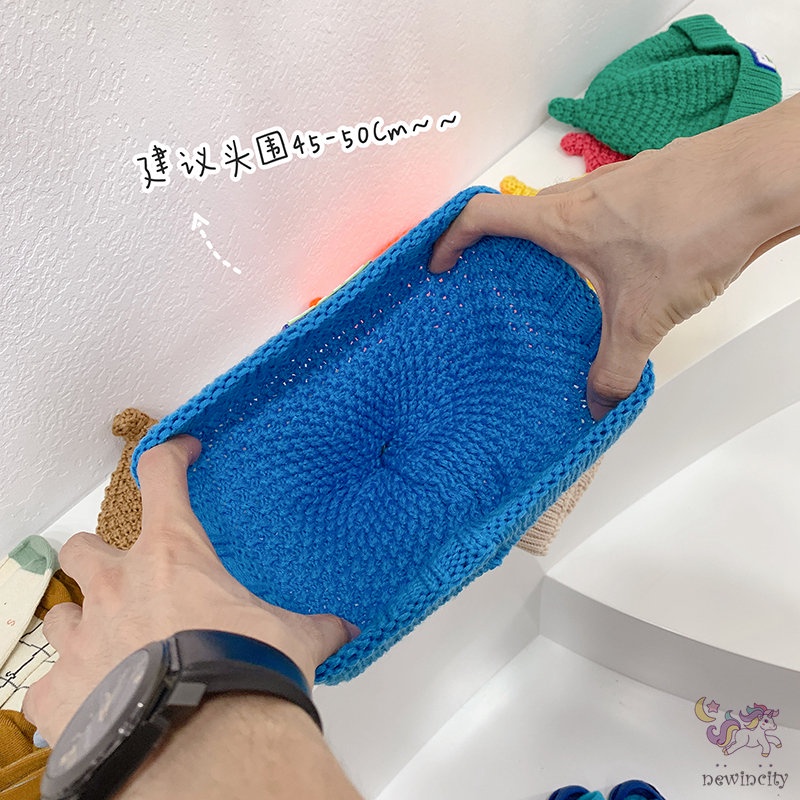 Mũ dệt kim giữ ấm phong cách Hàn Quốc cho bé