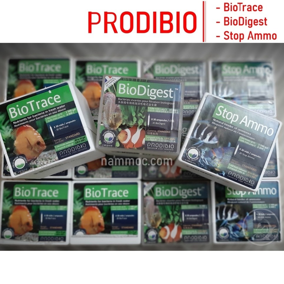 PRODIBIO - Bio Trace + Bio Digest + Stop Ammo | Vi Sinh Cao Cấp Cho Bể Cá Cảnh - Thuỷ Sinh - Tép Cảnh