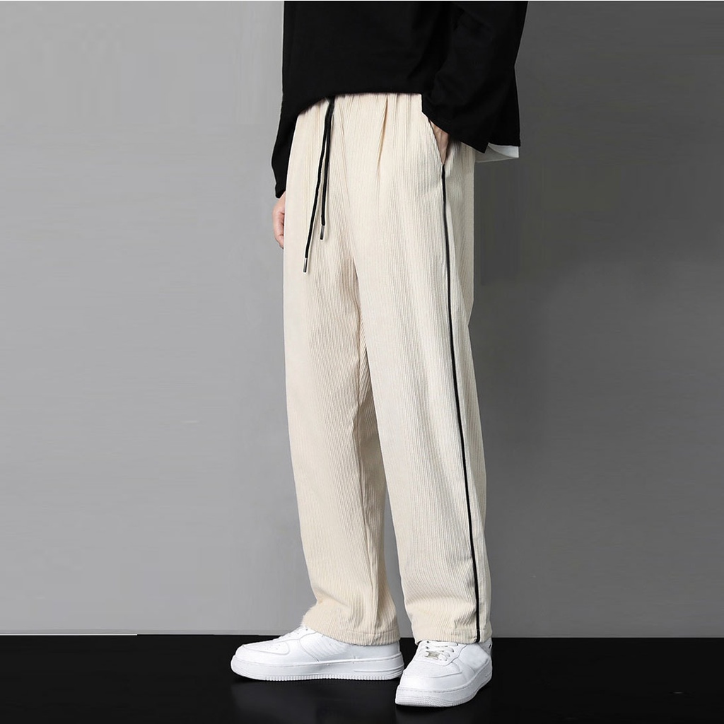 Quần ống rộng nhung tăm basic pants suông nam nữ TS1015