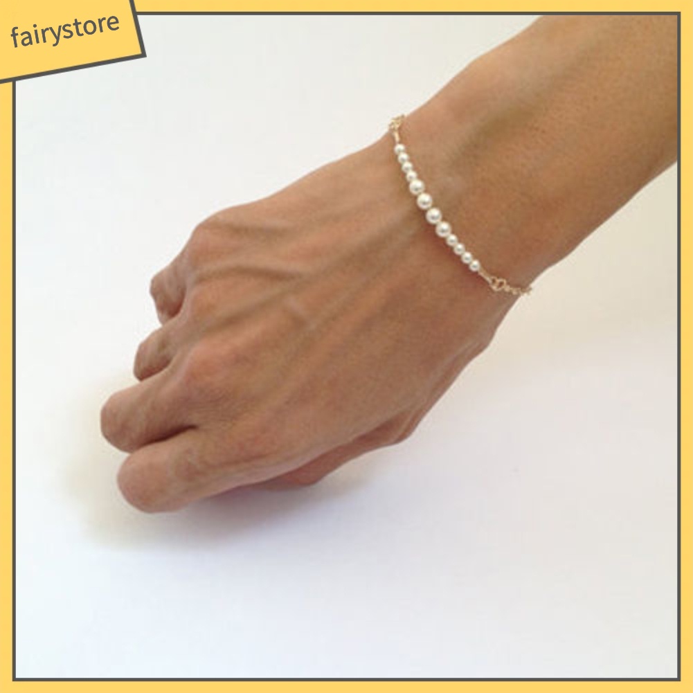 Vòng Tay Chuỗi Hạt Ngọc Trai Nhân Tạo Thanh Lịch Thời Trang Cho Nữ