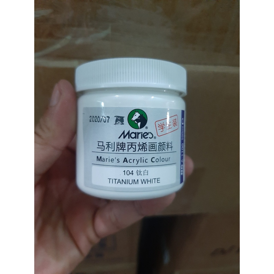 Màu Acrylic Maries Lọ 100ml vẽ ngoài trời ( Mầu ngựa) Hiện có 27 màu cơ bản