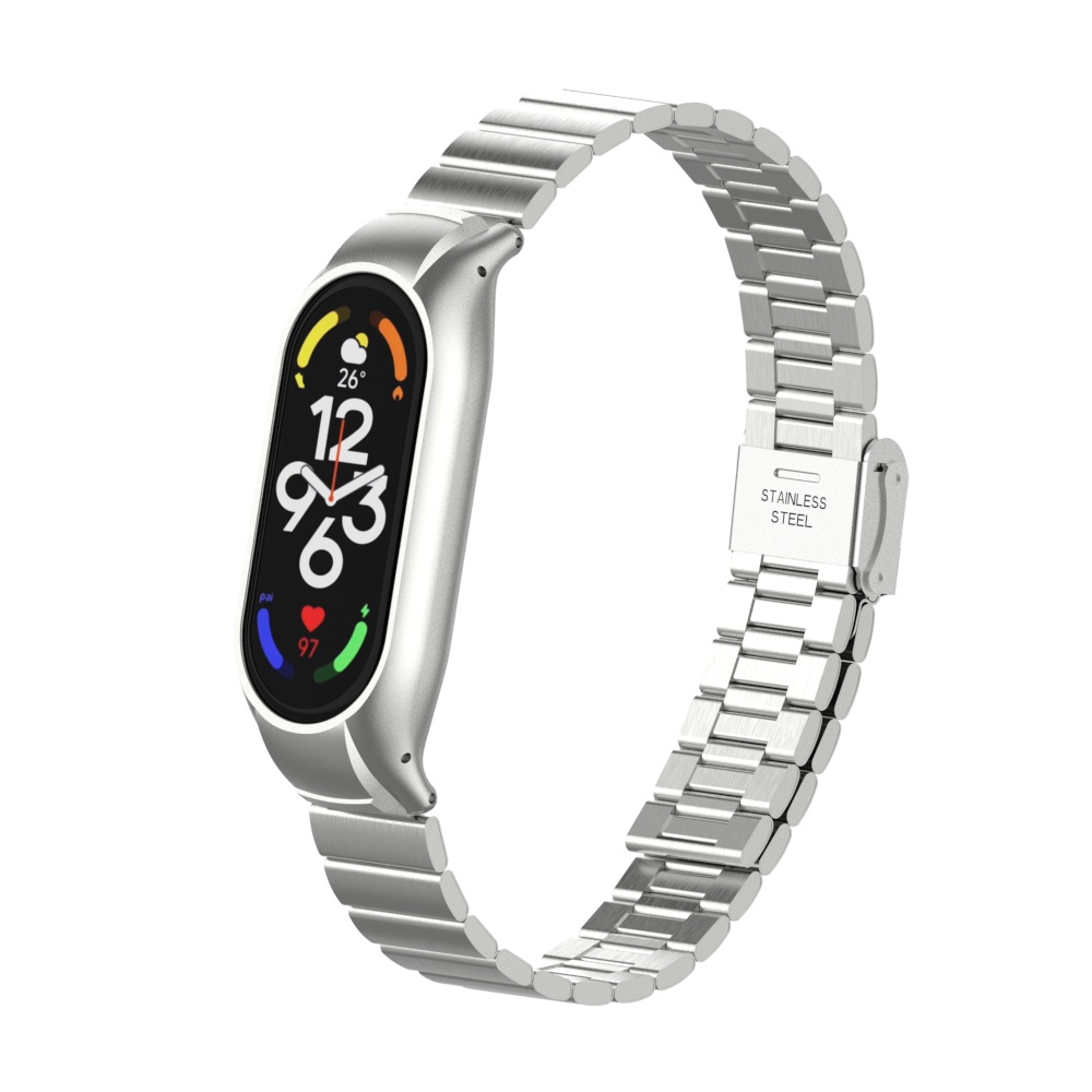 Dây Đeo Thay Thế Chất Liệu Thép Không Gỉ Cho Xiaomi Mi band 7 Mi band 3 / 4 / 5 / 6