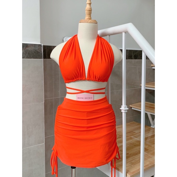 Bikini Đồ Bơi 2 Mảnh Quần Váy Kín Đáo GK0201 (Video, Ảnh Thật)