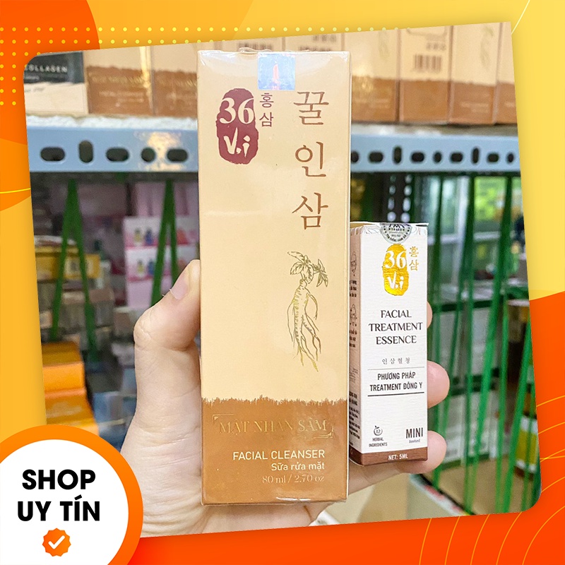 [Chính hãng] Combo Sữa Rửa Mặt 36 Vị Mật Nhân Sâm + Serum Cốt Huyết Thanh Thảo Dược 36 Vị 5ml Meea Organic