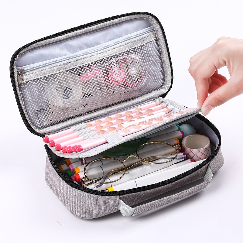 Hộp Đựng Bút Sức Chứa Lớn Bền Bỉ Có Khóa Kéo Đơn Giản Sáng Tạo JP5