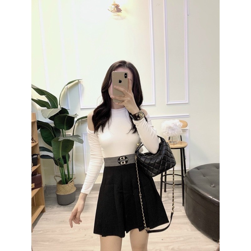 Chân váy xòe xếp ly chất Umi dày dặn, Chân váy cạp chun có lót quần CV1276 - NhiNhi Shop | BigBuy360 - bigbuy360.vn