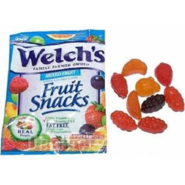 Date 2024 Thùng 90 túi Kẹo dẻo bổ sung vitamin  trái cây Welch's Fruit Snacks