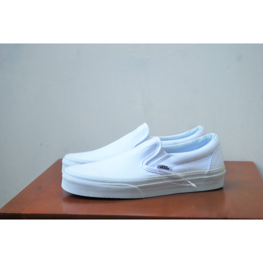 Giày Vans Chính Hãng Slip On All White