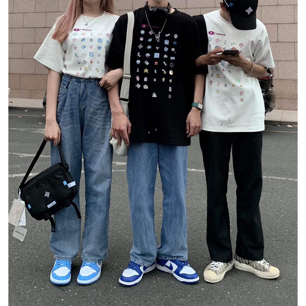 Áo thun Levents Internetlove Pixel form từ 40kg đến 90kg, chất vải cotton Thời trang Unisex HCM AL148