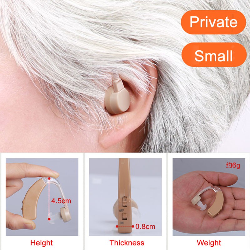 Máy Trợ Thính Pin Sạc Đeo Sau Tai