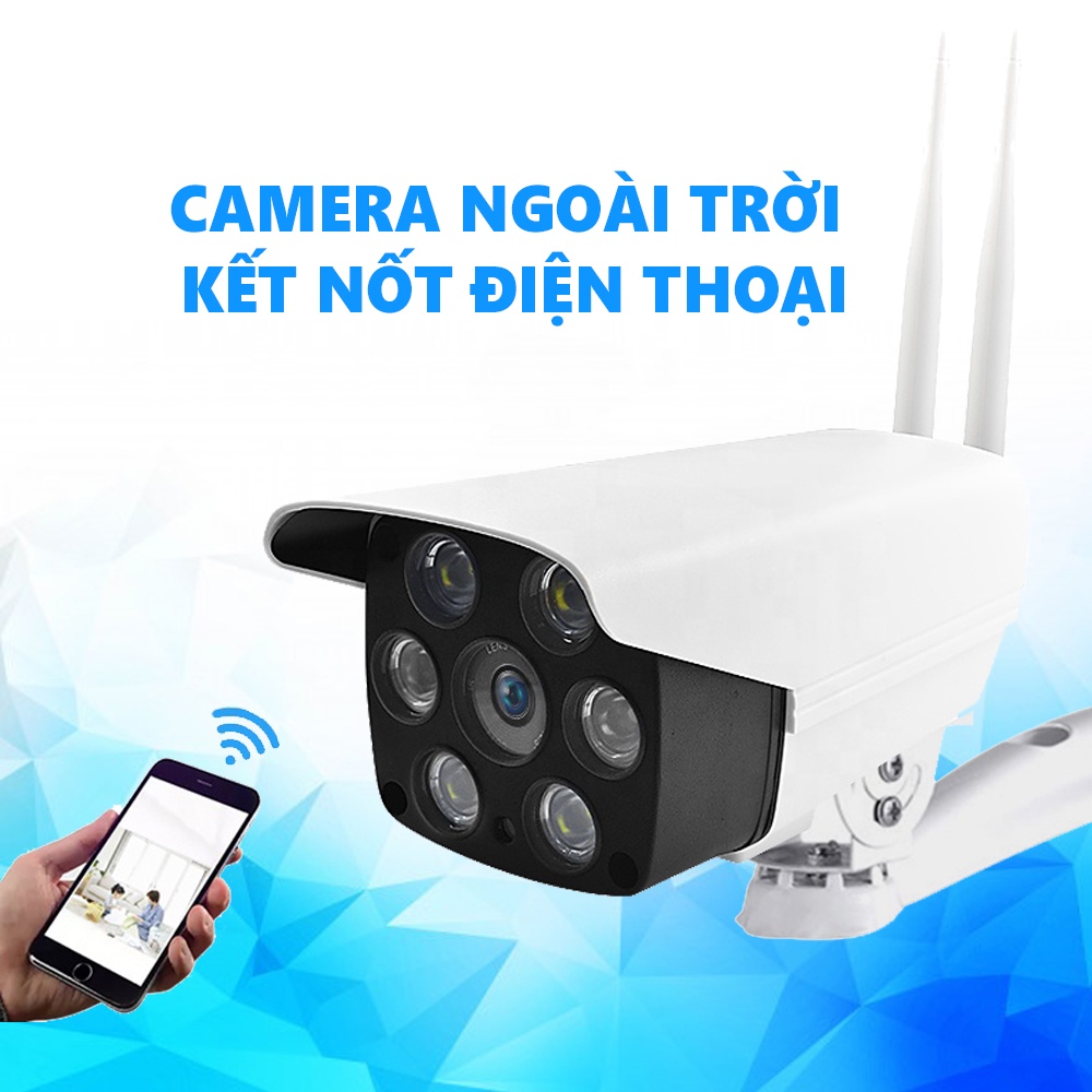 Giá camera an ninh ngoài trờ, Camera C6 Cao Cấp, Chuẩn IP65 Chống Nước, Đèn LED Hình Ảnh Có Màu Ban Đêm, Đèn Hồng Ngoại