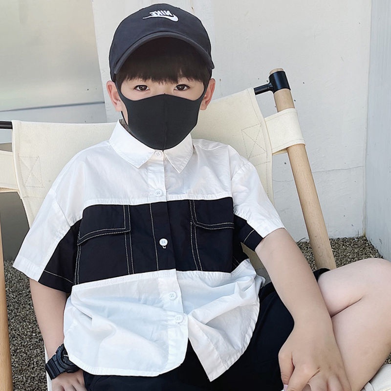 Áo Sơ Mi Mỏng Dáng Rộng Phong Cách Hàn Quốc Thời Trang Mùa Hè Mới Cho Bé Trai 0818