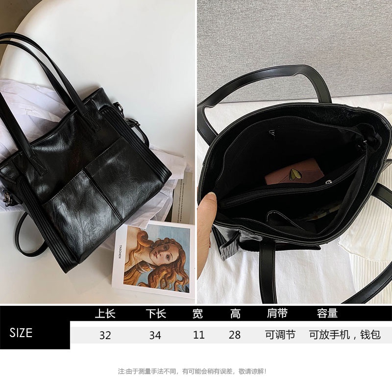 D333 Túi xách chất da mềm có dây đeo dài trẻ trung