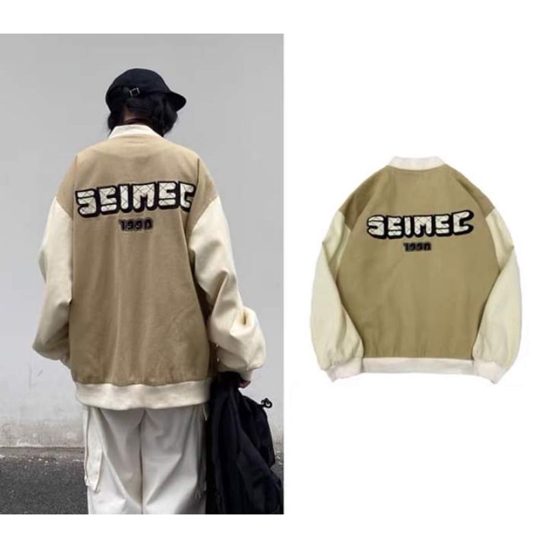 [Rẻ Vô Địch] Áo swt nỉ cổ tròn cotton tay bồng ------- ÁO KHOÁC BOMBER KAKI JACKET UZZLANG PHỐI TAY 1990