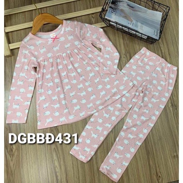 Bộ babydoll dài thun borip cho bé gái size đại từ 23 đến 40kg - Bộ quần áo trẻ em - FREESHIP