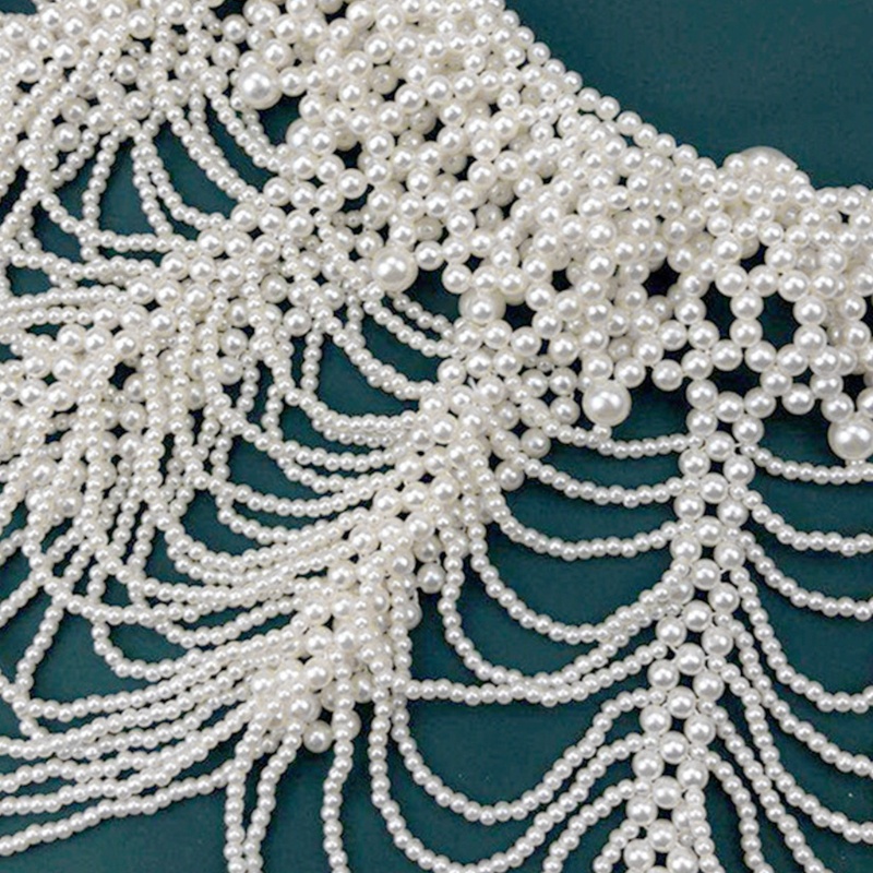 Vòng Cổ Choker Kết Hạt Ngọc Trai Nhân Tạo Handmade Thời Trang Cho Nữ