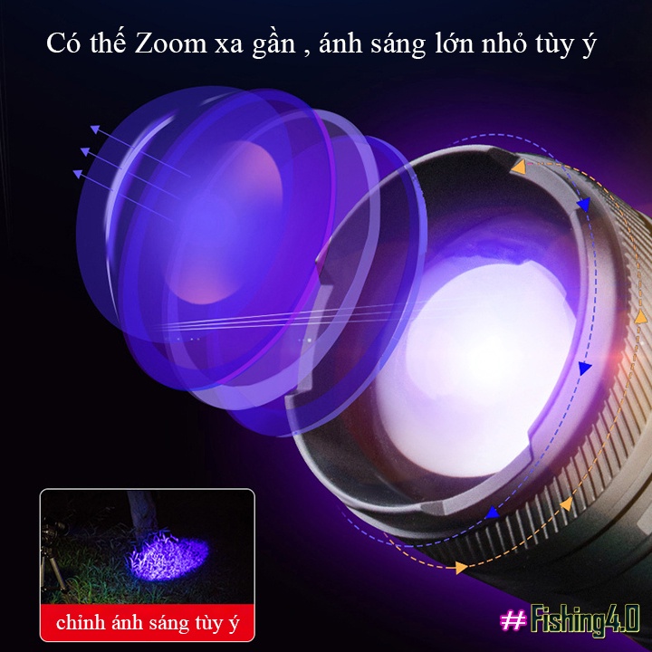 Đèn Soi Phao Câu Cá Dã Ngoại Sạc Điện 4 chế độ - Chất Lượng Cao - AA19