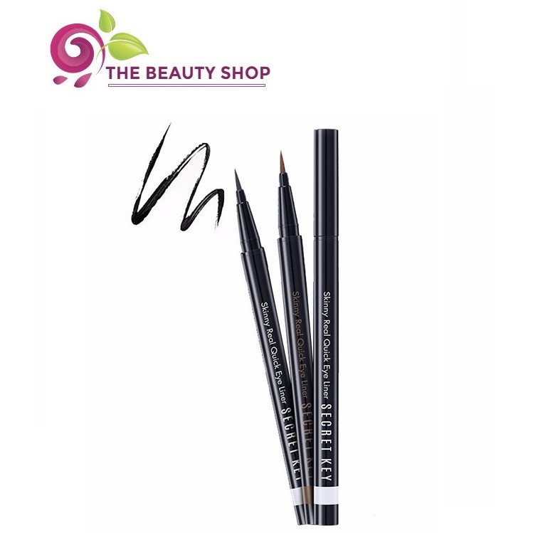 [HSD 10/2022] Kẻ mắt không trôi Secret key Skinny Real Quick Eyeliner Hàn Quốc