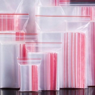 1 KG Túi Zipper Chỉ đỏ - Túi zipper Viền đỏ - Chất liệu PE an toàn- Đủ các Size